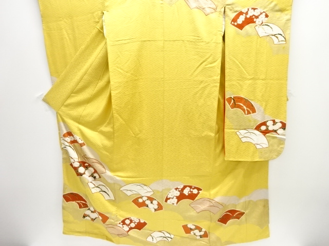 JAPANESE KIMONO / KAKESHITA FOR BRIDE / EMBROIDERY / FLOWER & GRASS